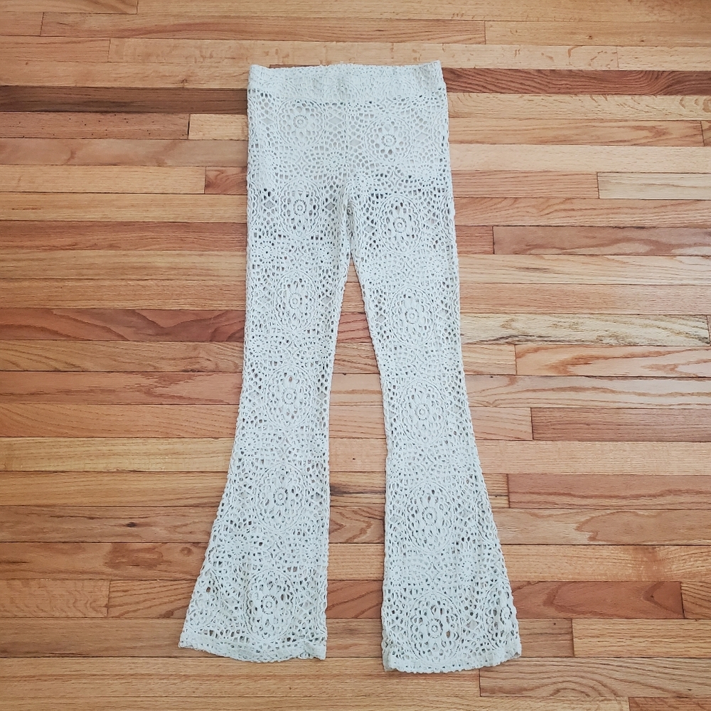 Topshop Crochet Pants Size 8